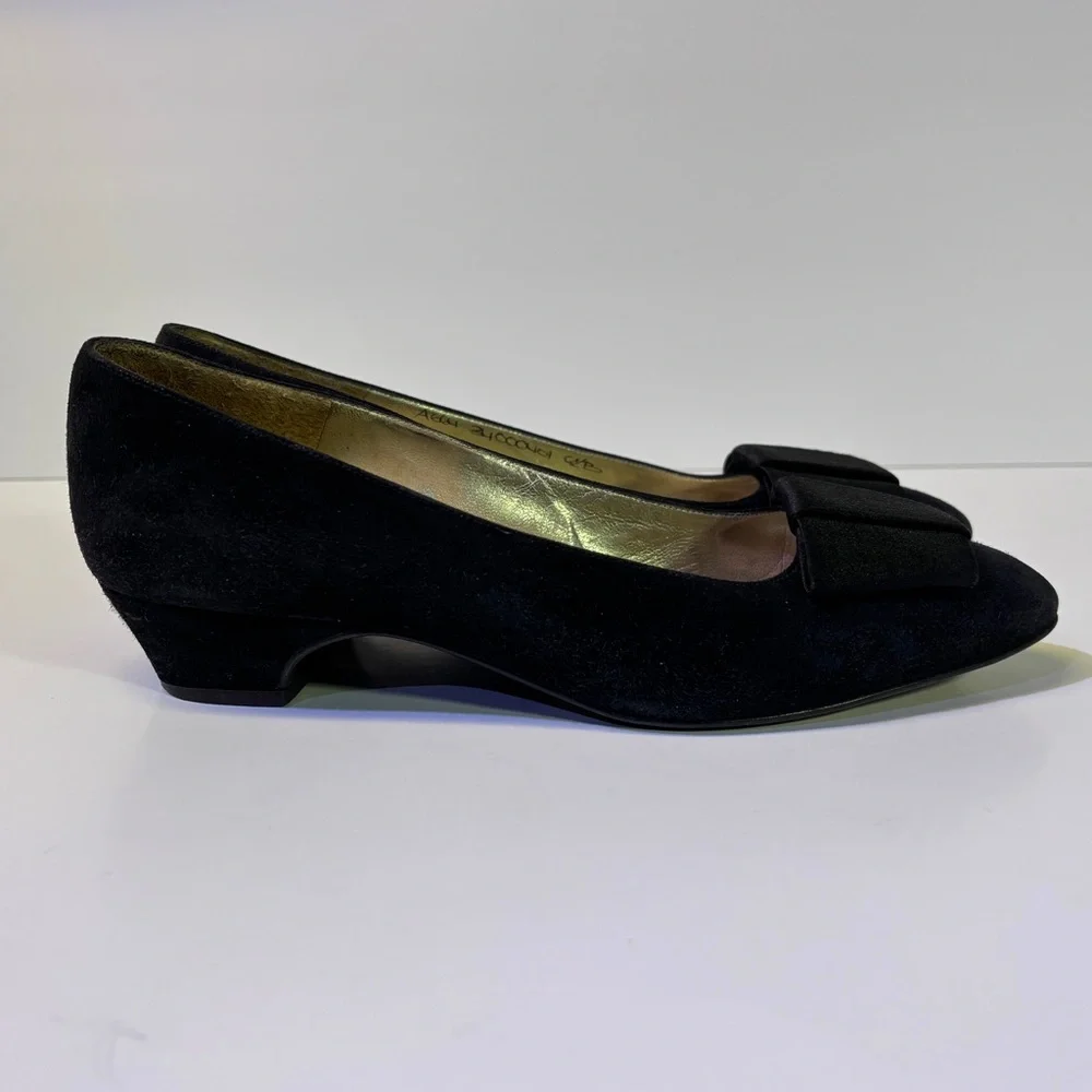Vintage Magli Black Women's Shoes with Bow Detail